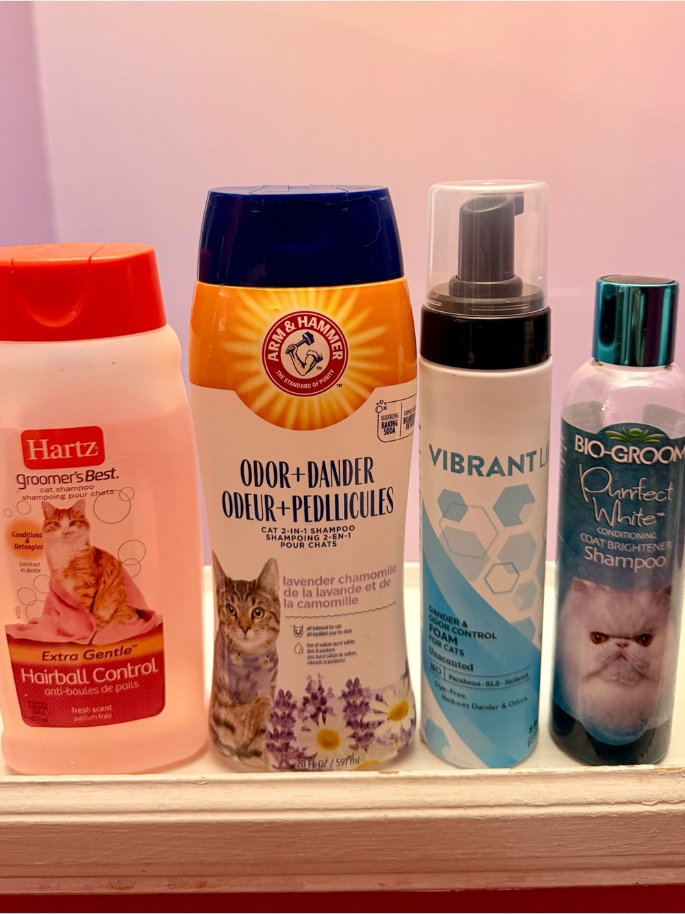 Cat grooming bundle shampoo dander control foam